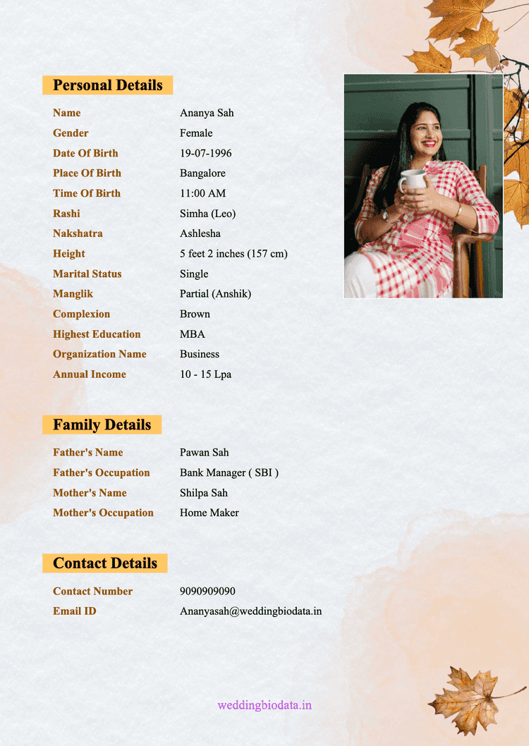 popular biodata design 28