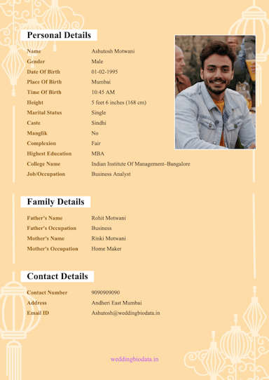 popular biodata design 41